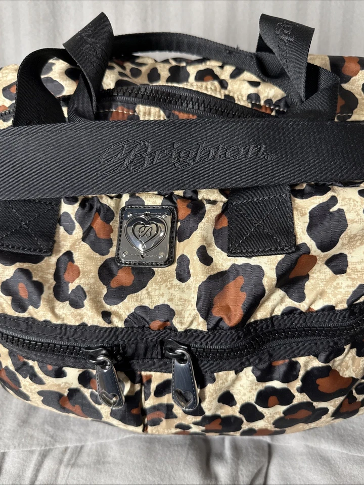 De Colección Brighton Bolso de Fin de Semana Estampado de Leopardo Forro de Lunares Correa para el Hombro Foto 3 de 4