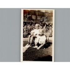 Antique 1940's Hanging out in the Sun Black & White Photography Photo