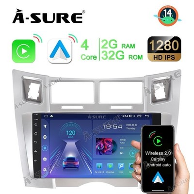 2+64GB Android 15 Autoradio Toyota Yaris 2005-2010 GPS Navi SWC BT WIFI FM DAB