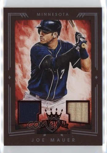 Joe Mauer [Materials Framed Red] #74 2015 Panini Diamond Kings card