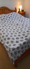 CATH KIDSTON  Strawberry Garden Blue King/double flat Sheet 100% brushed cotton