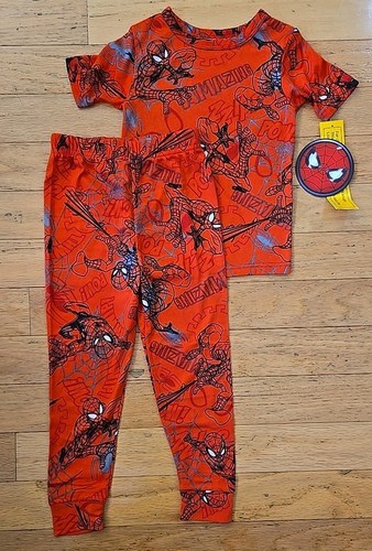 Spiderman Boys Short Sleeve Sleep Top And Pants Pajama Set 2-Piece Size 6