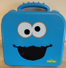 SESAME STREET Blue Cookie Monster On The Go Numbers Take Along Case INCOMPLETE