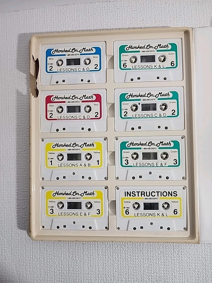 Juego completo de libros cintas de casete de matemáticas enganchado a fonética tarjetas educación en el hogar Foto 4 de 4