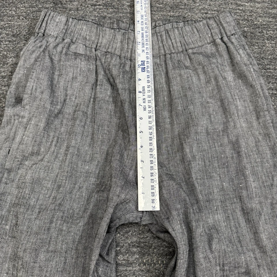 Женские льняные брюки Jarbo 40 размер США 10 серые с карманами без застежек конические Lagenlook Beach - Изображение 4 из 4