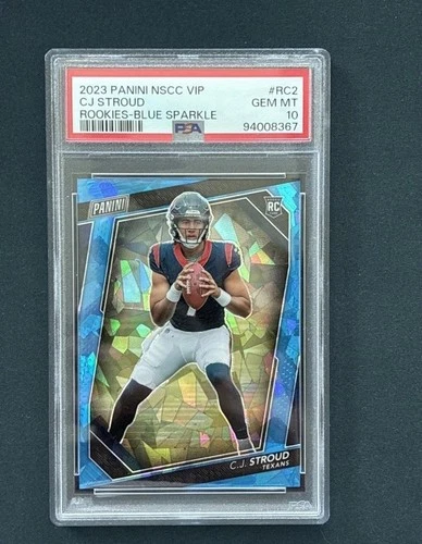 2023 Panini National VIP - C.J. Stroud #RC2 Blue Sparkle Prizm /149 (RC) PSA 10