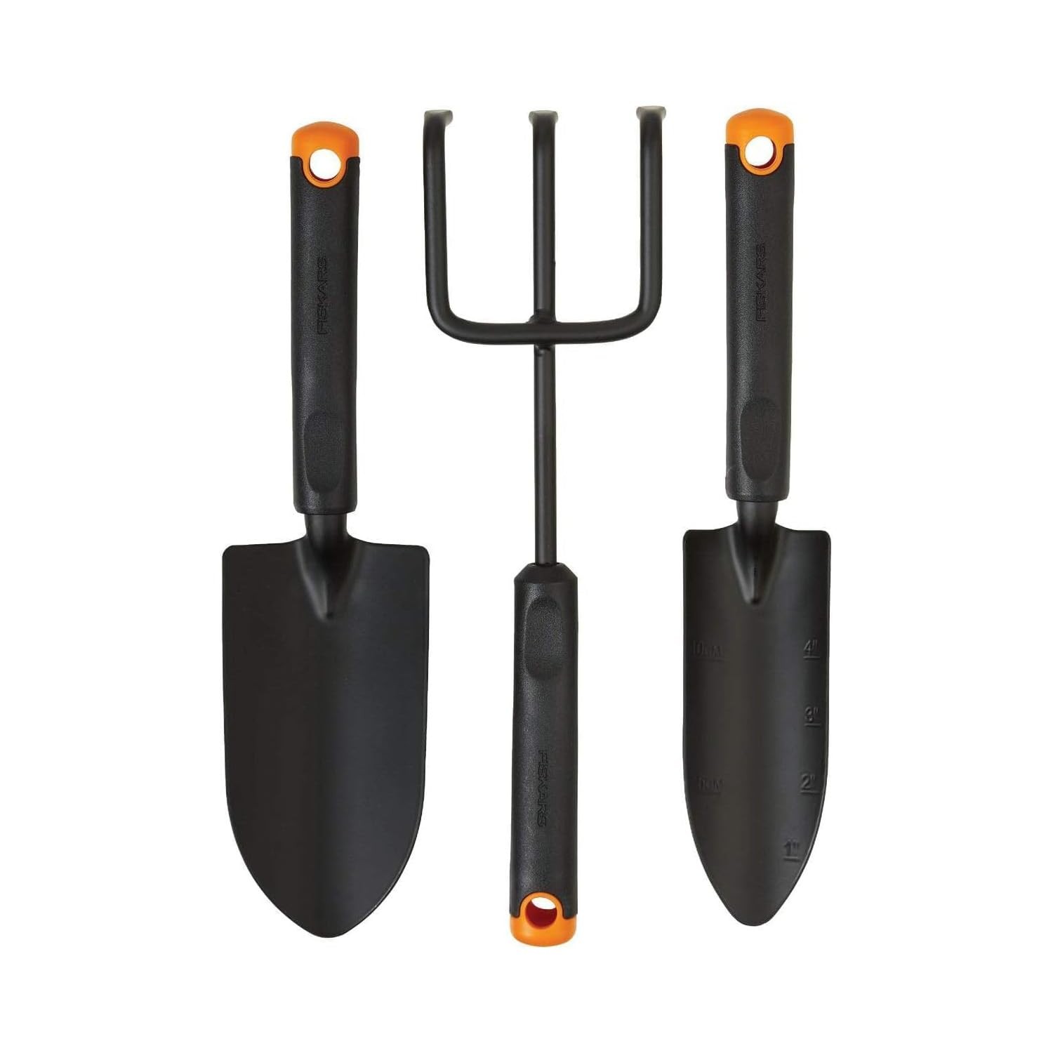 Garden Tool Set Trowel Transplanter Cultivator Rust-Resistant Steel 3 Pcs