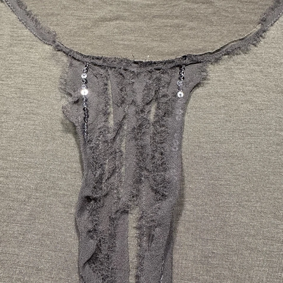 Camisa Martin + Osa Manga Larga Mujer M Gris Alt Avant Garde Diseñador Y2K Foto 4 de 4