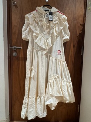 adidas Originals x Simone Rocha Frill Ruffle Hooded Dress Chalk White S NWT