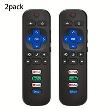 2 Pack Replacement Remote Control Compatible with Roku TV for TCL Sanyo Element
