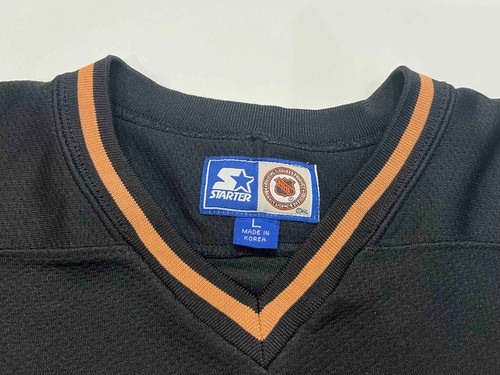 Vintage Starter Washington Capitals JUNEAU #90 NHL Hockey Jersey L Black Sewn - Picture 3 of 8