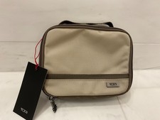 NEW TUMI Zippered CUBE TRAVEL POUCH - Cosmetic Bag - TONAL SAND