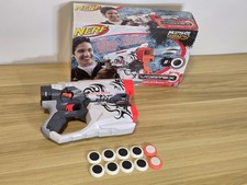 Pistola Nerf Vortex Diatron pistola sparatutto a doppio disco blaster con scatola. Whiteout.