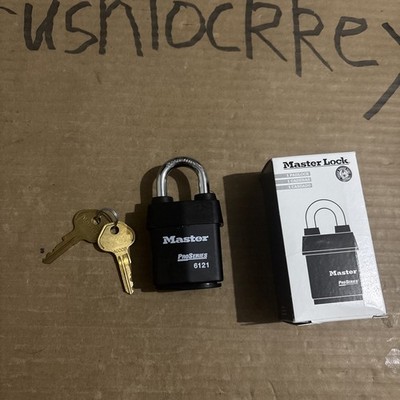 Standard Master Lock Brand New-Open Box-Master Lock 6121KA Padlock Standard Shackle ...