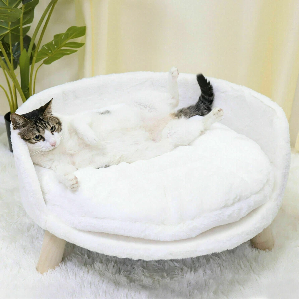 Ultra Comfy Elevated Dog Cat Sofa Bed Couch Pet Chair Removeable Padded Cushion - Image 2 of 4