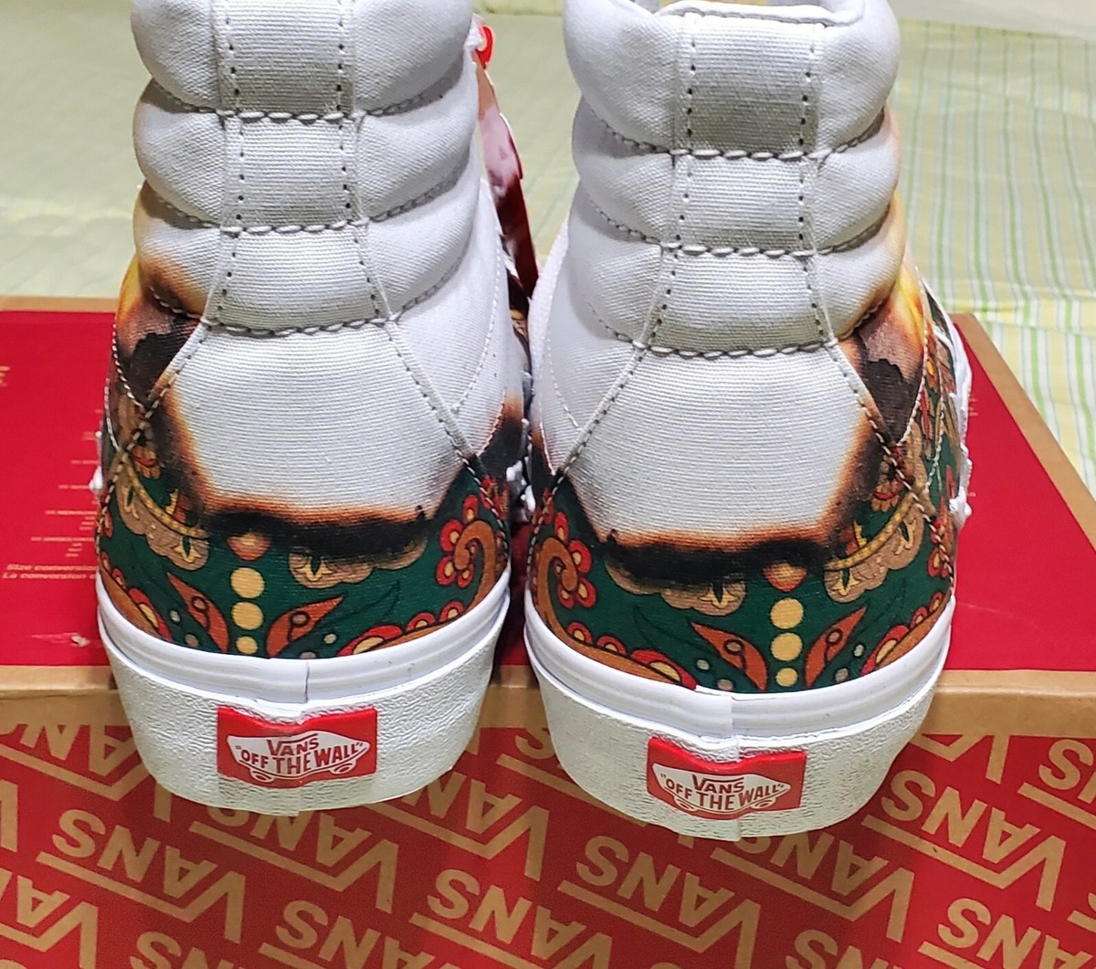 VANS Sk8-Hi Bolt Big Reveal True White Paisley Men 12 | eBay