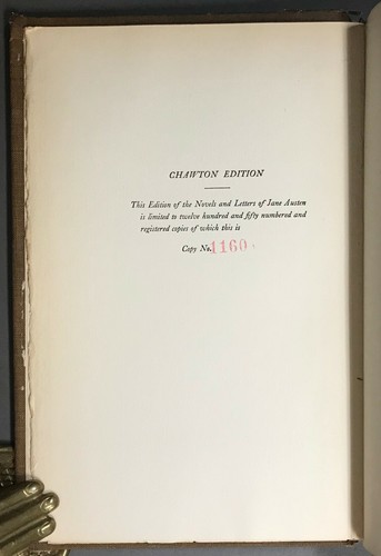 JANE AUSTEN The Novels and Letters of Jane Austen. Chawton Edn. 12 vols. 1906 - Imagen 4 de 12