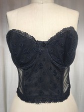 Vintage 80's Black Lace Bustier