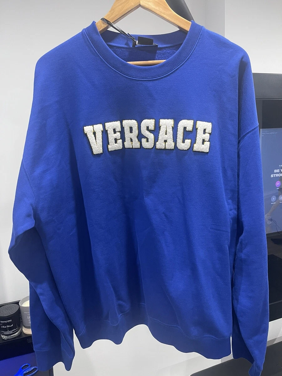 Blue versace sweater cheap