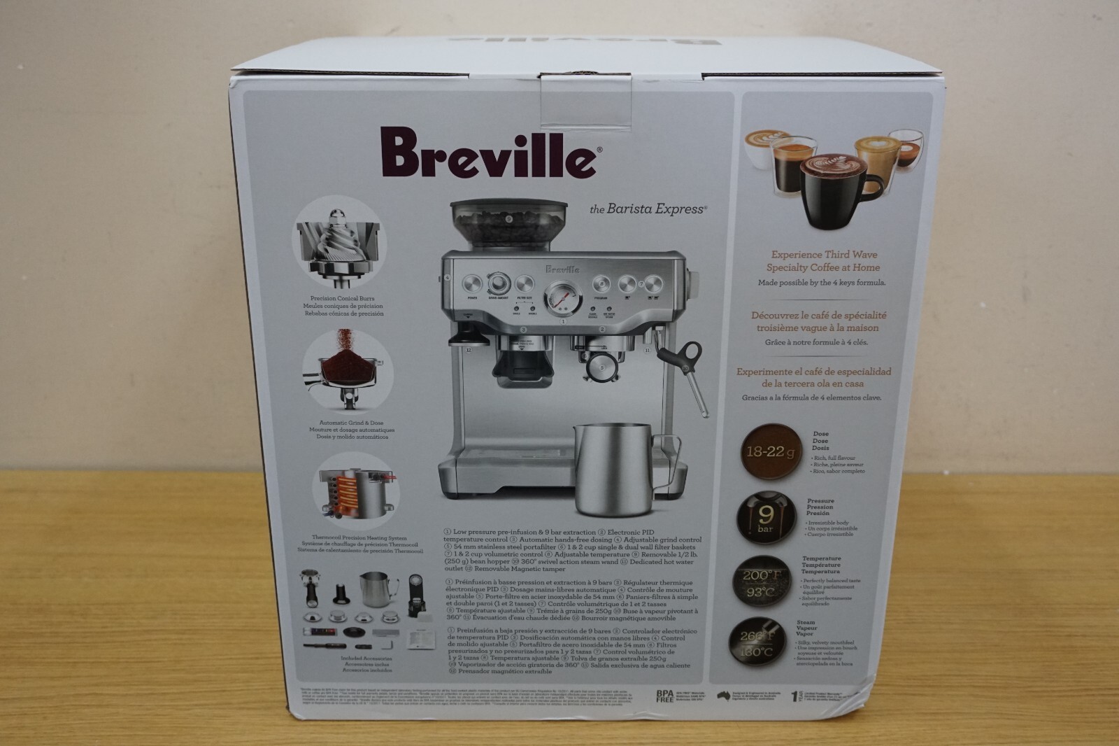 BREVILLE THE BARISTA EXPRESS ESPRESSO MACHINE BES870XL NIB