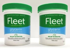 Fleet Laxative Glycerin Suppositories Adult Suppositories 100 Count (2 x 50ct)
