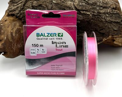 Balzer Iron Line Trout 3 PE Pink 150m 0,06mm 4,1kg geflochtene Schnur OVP