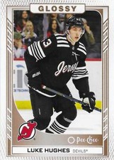 #R-9 Luke Hughes - New Jersey Devils - 2023-24 O-Pee-Chee Glossy Gold Hockey