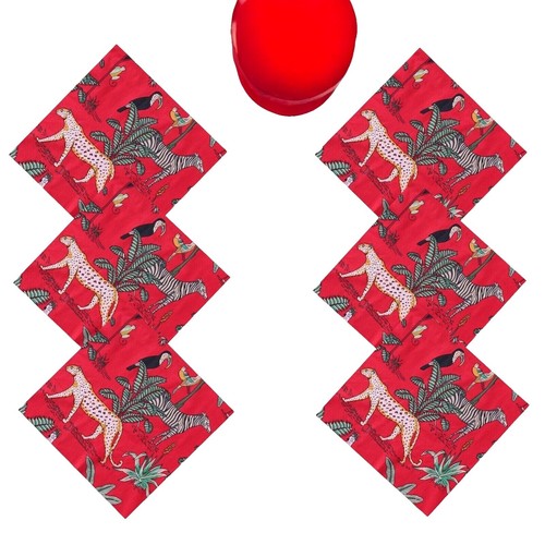 HOFFMASTER Holly CATERWRAP Servietten-Sets - Vorgerollt Mit Besteck In Rot/grün