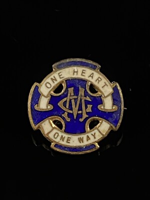 Vintage Wesley Guild Emaille Pin Anstecker Brosche Christian Methodist