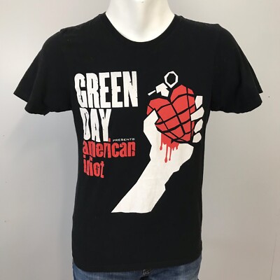black green and red graphic tee