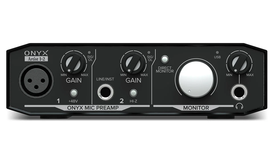 Mackie Onyx Artist 1.2 2x2 USB Recording Interface+Studio Microphone+Headphones - Image 2 of 4