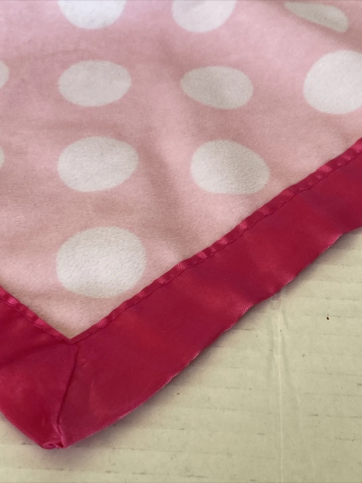 Плюшевое защитное одеяло Circo Target Pink Owl Baby Lovey Polkadot 2015 13 дюймов атласное - Изображение 3 из 4