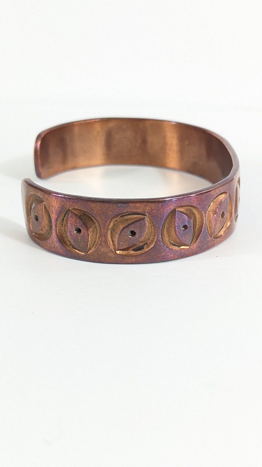 Solid Copper Cuff Bracelet PNW Signed BY Artisan … - image 5