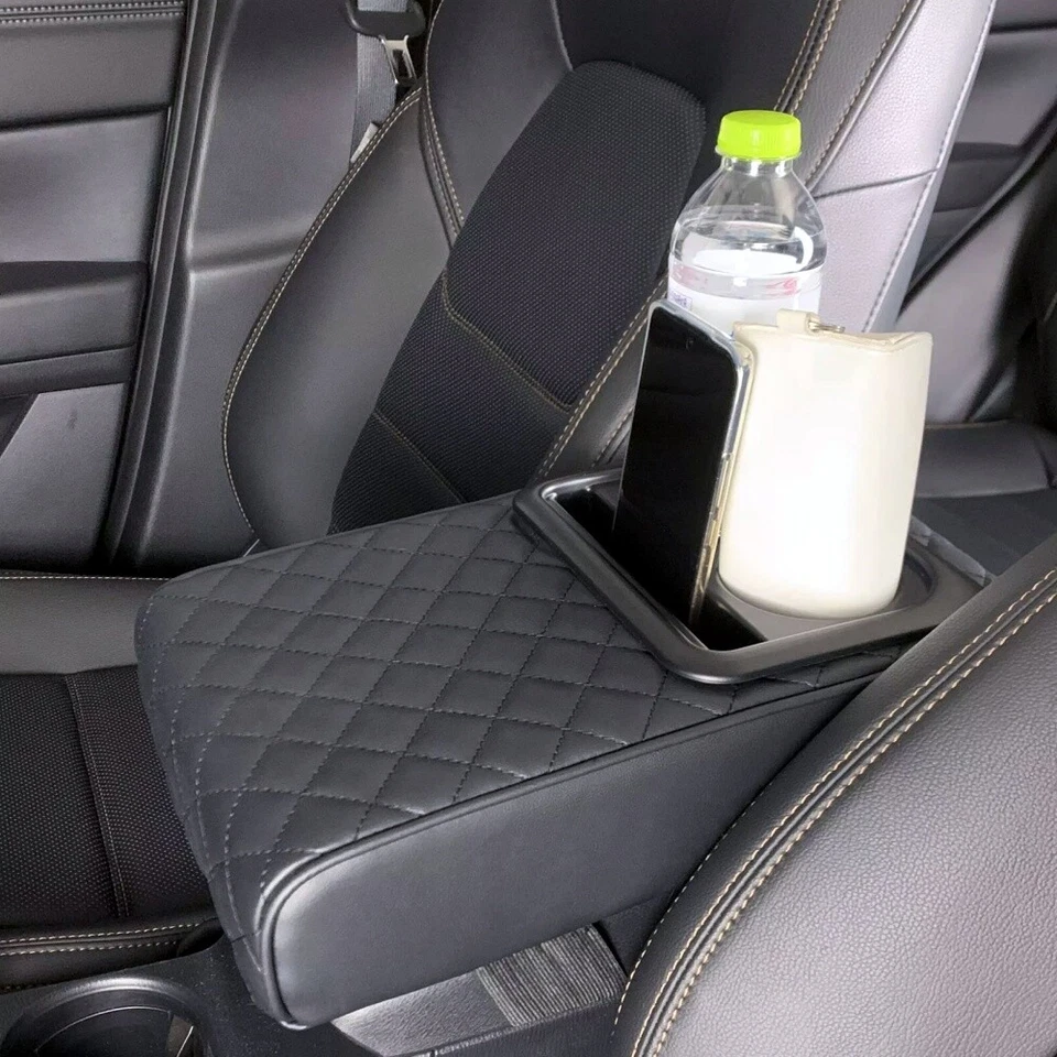 Accesorios Coche Apoyabrazos Cojín Consola Central Caja Protector Almohadilla con Portavasos Foto 4 de 4