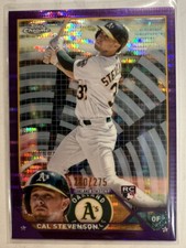 2023 Topps Chrome Cal Stevenson R/C Purple Sonar #d 240/275
