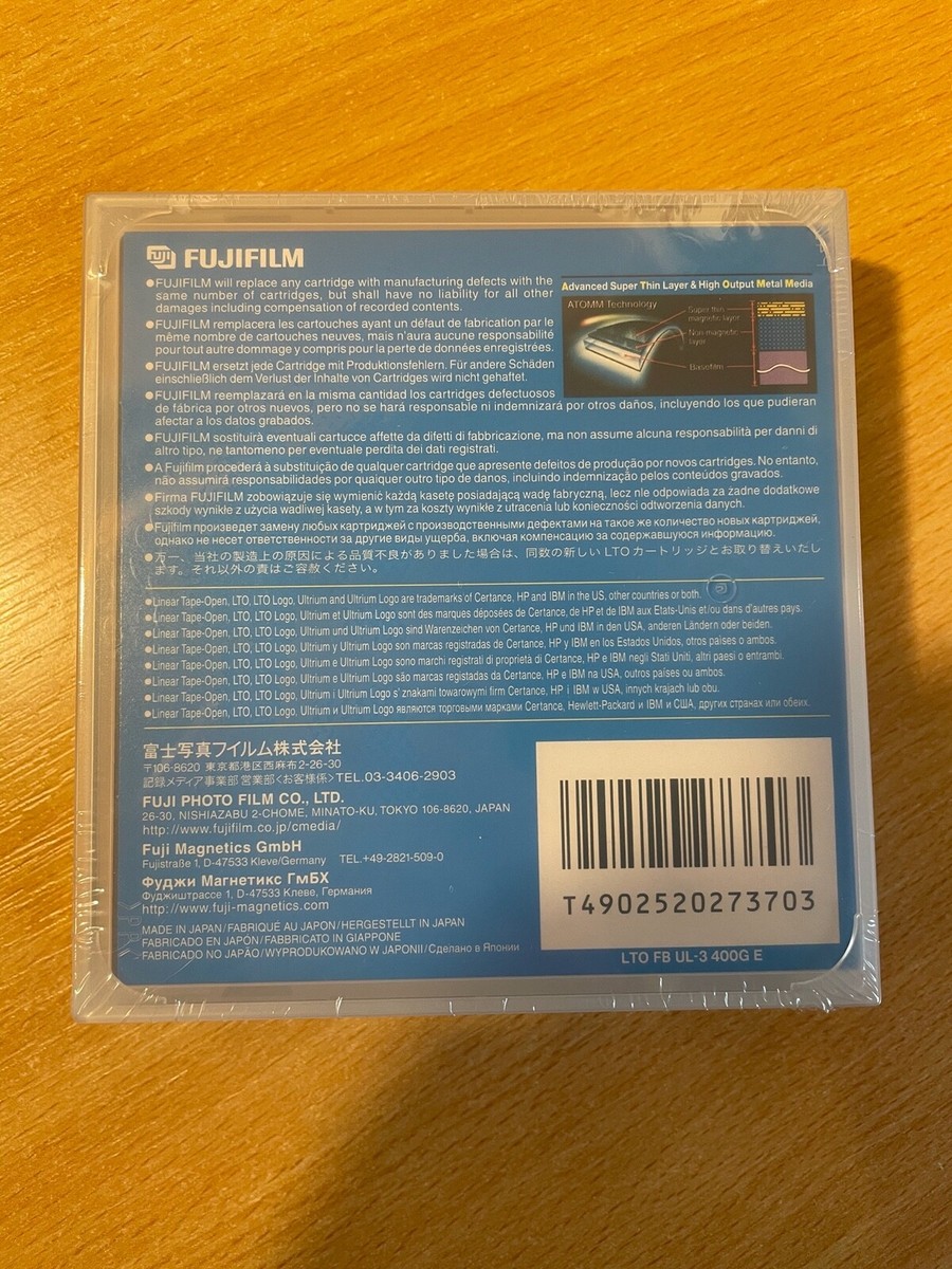 Fujifilm Ultrium 3 LTO G3 400/800GB Data Cartridge Tape (PACK OF 5