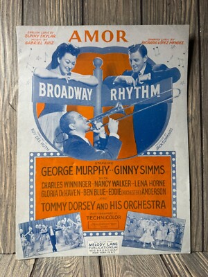 Amor Broadway Rhythm Sheet Music Featuring George Murphy & Ginny Simms By Melody