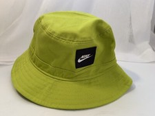 Nike Kids Bucket Hat Volt Green Youth Small Medium NWT Swoosh Logo Unisex Summer