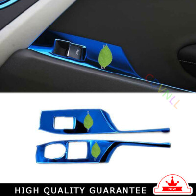 Glass Window Lifting Lock Panel Trim For Chevrolet Camaro 2017-2023 Blue Steel
