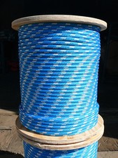 NovaTech XLE Halyard Sheet Line, Dacron Sailboat Rope 5/16" x 100' Blue/White