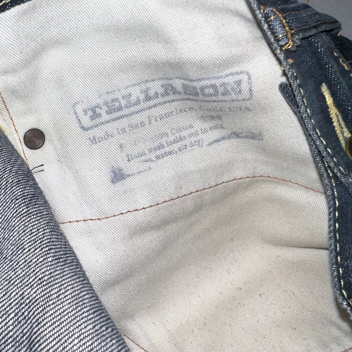 Tellason Selvedge Denim Jeans Cone Mills White Oak Size 28