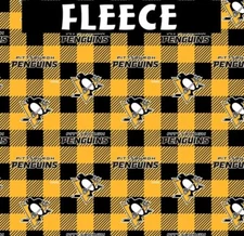NHL Pittsburgh Penguins Buffalo 1190 Fleece Fabric by the Yard