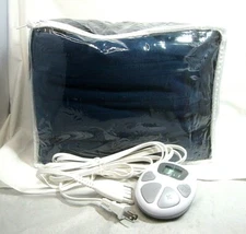 Costway 62" x 84" Flannel Electric Blanket Throws (Dark Blue)