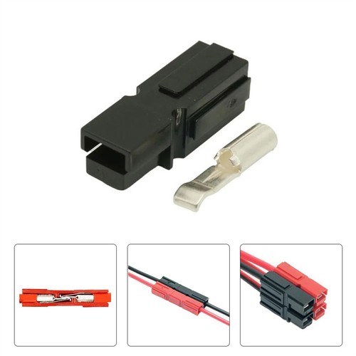 5 Pairs 30AMP Mini-Anderson Style Connector & Rubber Black Covers /Sleeves - New - Picture 7 of 11