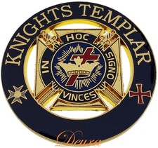 Masonic KNIGHTS TEMPLAR Mason Black Gold Car ...