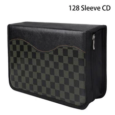 128Disc CD DVD Storage Bag PU Leather Media Album Case Holder Organizer Sleeves