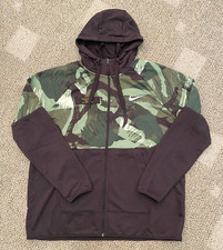 Nike Full Zip Hoodie Sweatshirt Jacket Camouflage Camo DQ4790-220 80 Men's L