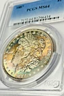 1887 Morgan Dollar PCGS MS-64 Toned $1  Silver Coin Color Toning