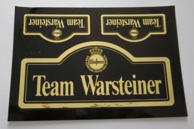 Werbe-Aufkleber Team Warsteiner DTM Motorsport Bier Brauerei Postkarte 80er