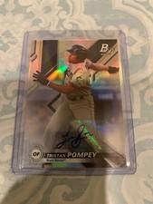 2019 Bowman Platinum TRISTAN POMPEY  AUTO TOP-40 Miami Marlins